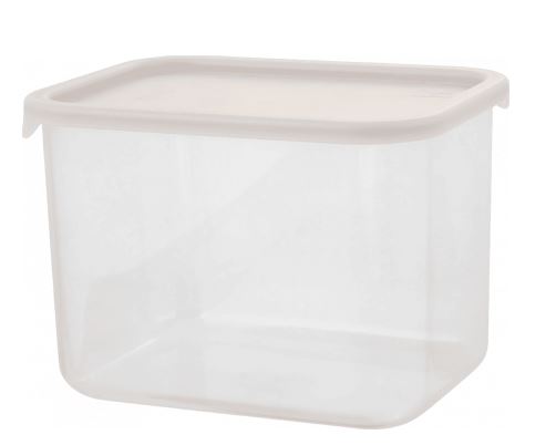 Банка для сыпучих продуктов Sugar&Spice Vanilla прямоуг,1л  с гибкой крышкой латте